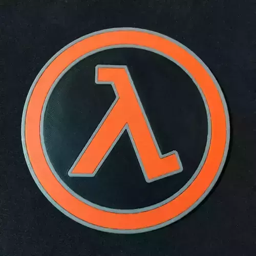 HalfLife Logo Coaster 3D print model