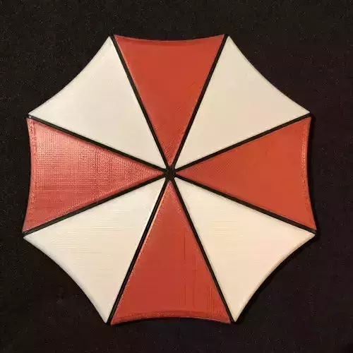 Resident Evil Umbrella Corporation Logo Coaster 3D print model