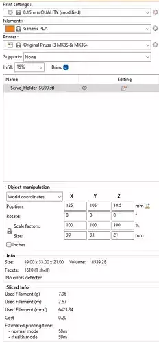 SG90-servo case 3D print model