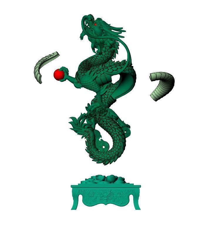 China Dragon Statue 3D print model_8
