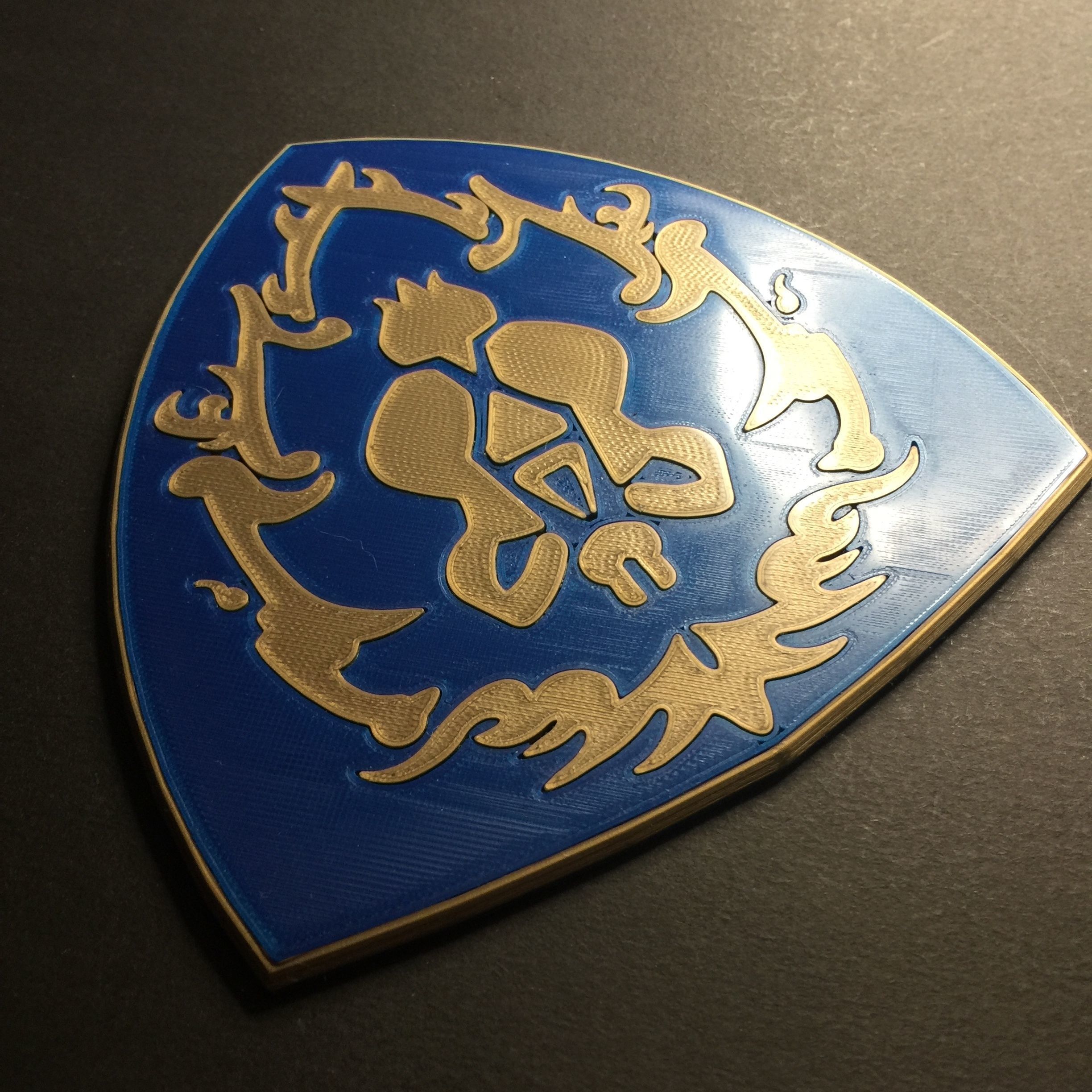 World of Warcraft Shield of the Alliance Coaster 3D print model_9