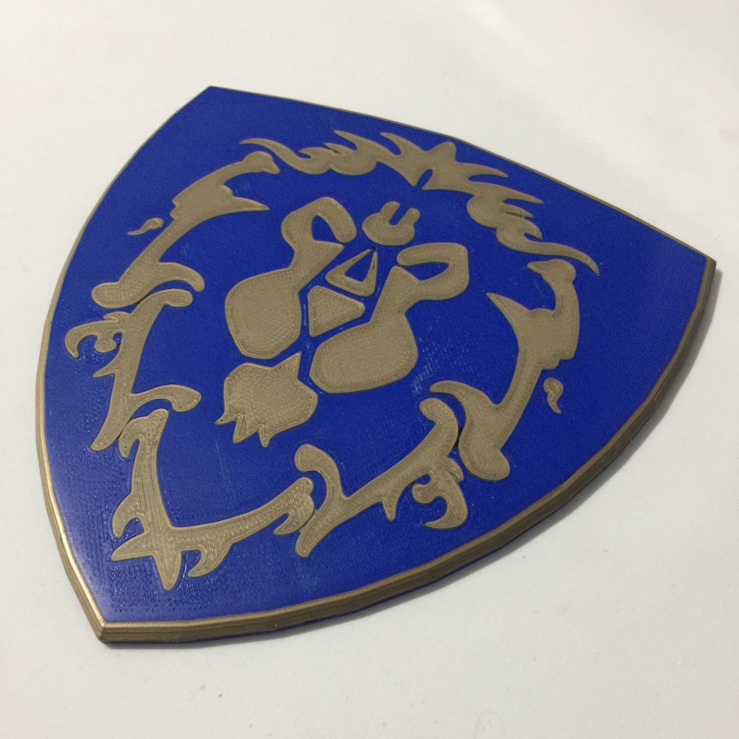 World of Warcraft Shield of the Alliance Coaster 3D print model_4