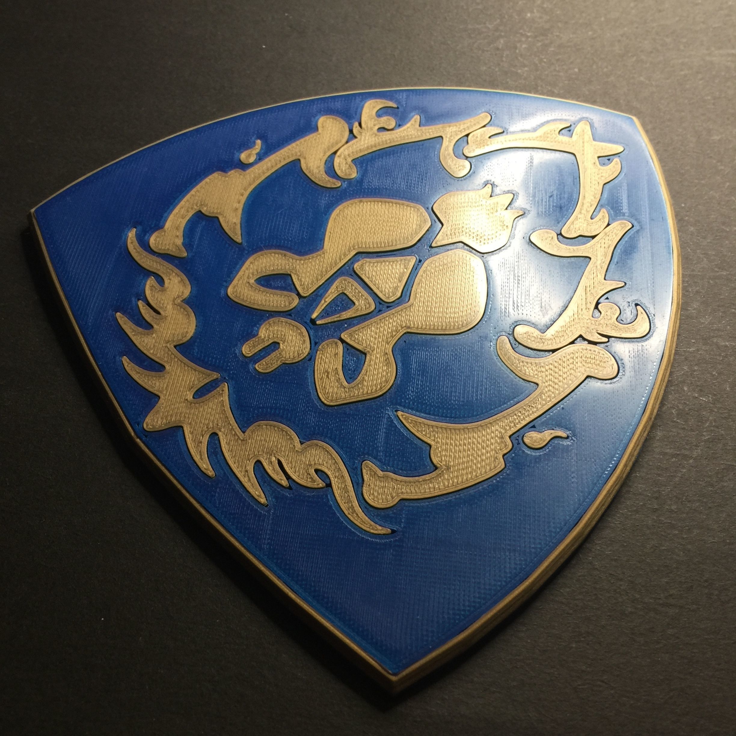 World of Warcraft Shield of the Alliance Coaster 3D print model_10