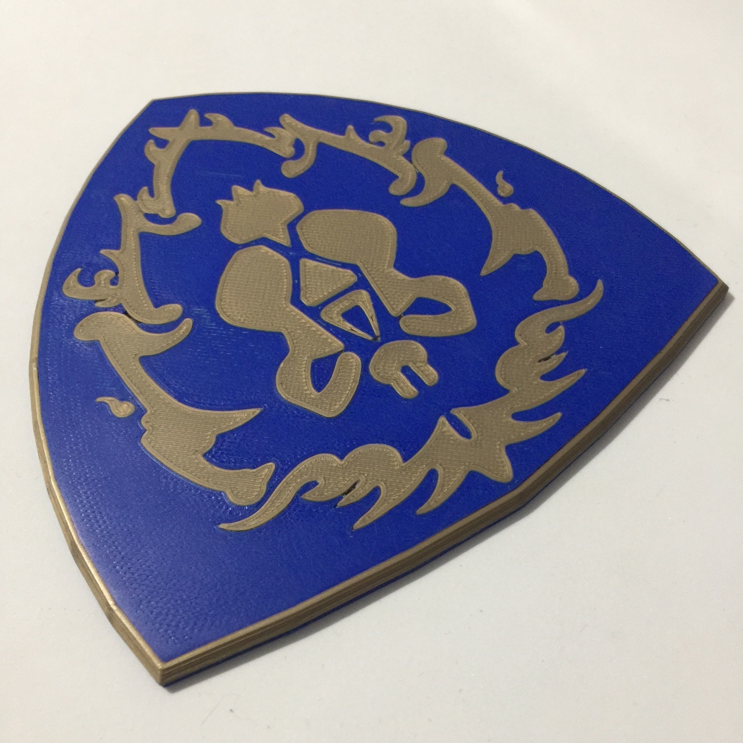 World of Warcraft Shield of the Alliance Coaster 3D print model_3