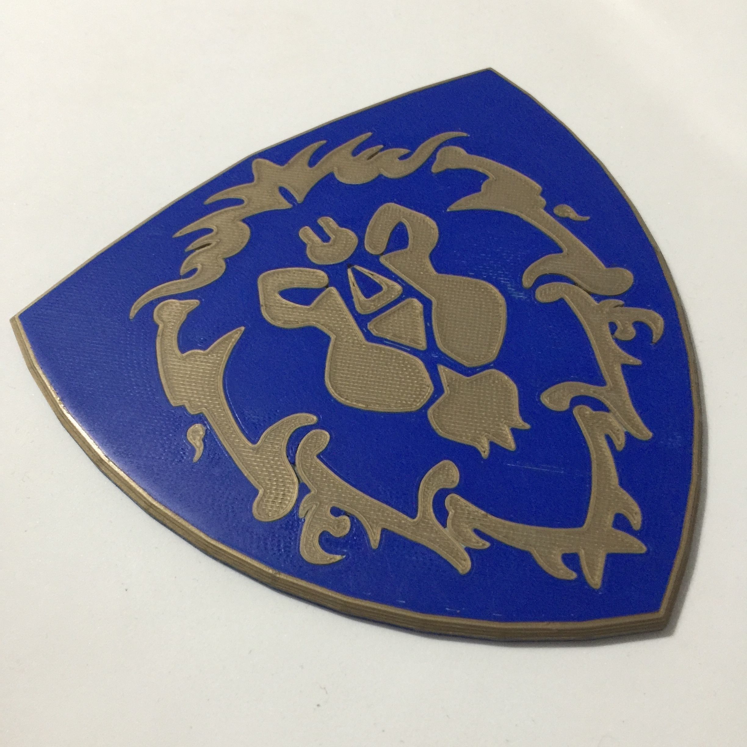 World of Warcraft Shield of the Alliance Coaster 3D print model_6