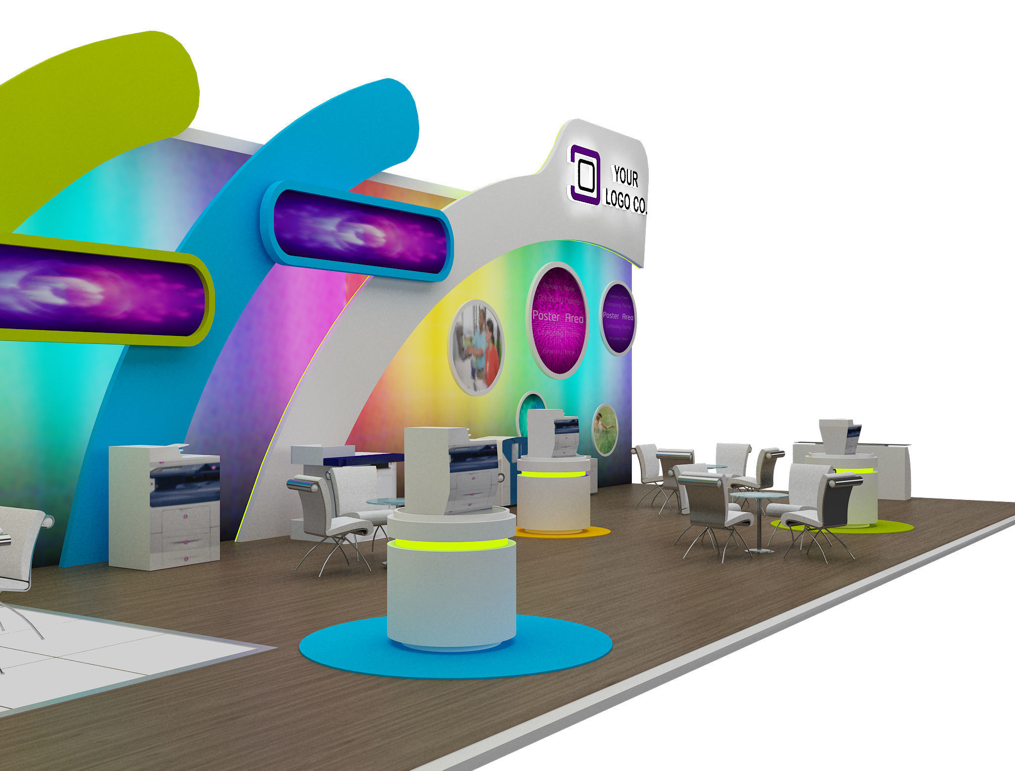 Booth Exhibition Stand a465c 3D model_6