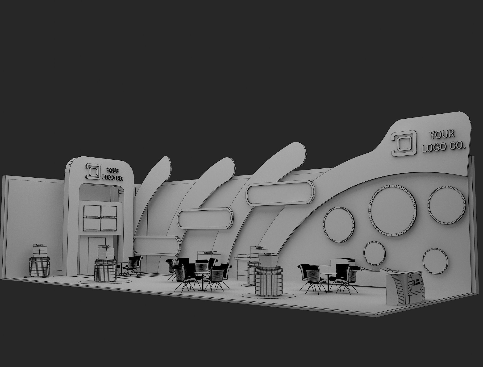 Booth Exhibition Stand a465c 3D model_27
