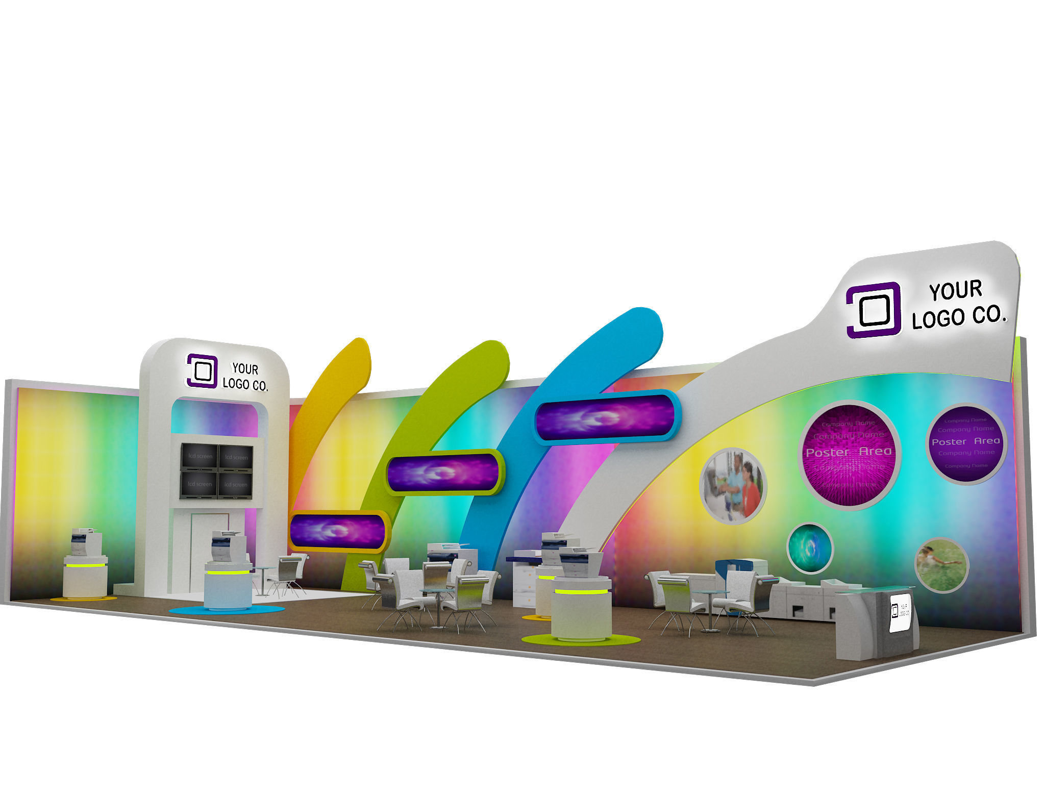 Booth Exhibition Stand a465c 3D model_26