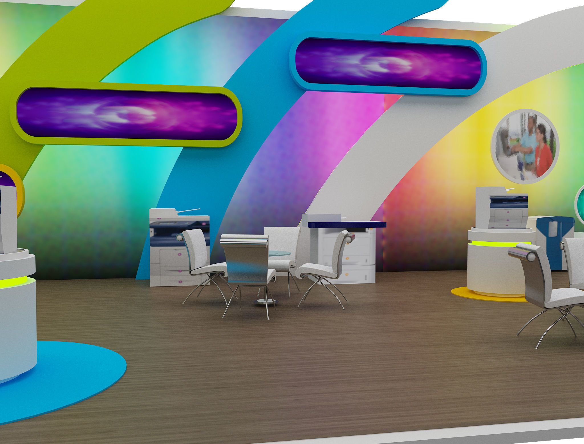 Booth Exhibition Stand a465c 3D model_20