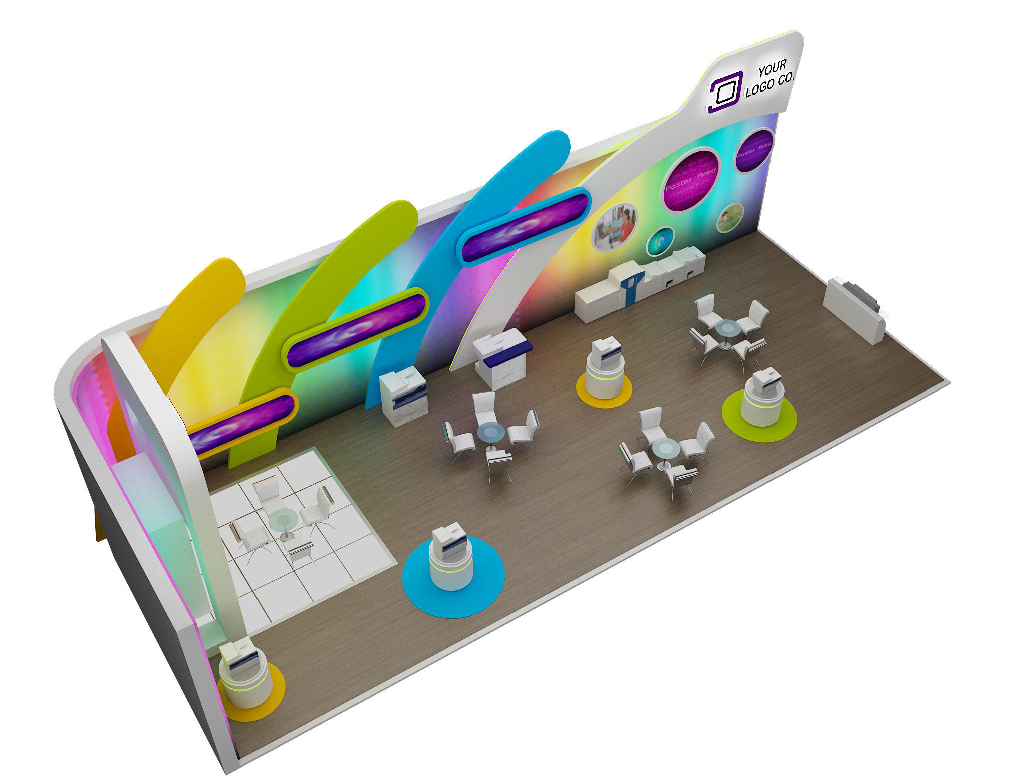 Booth Exhibition Stand a465c 3D model_10