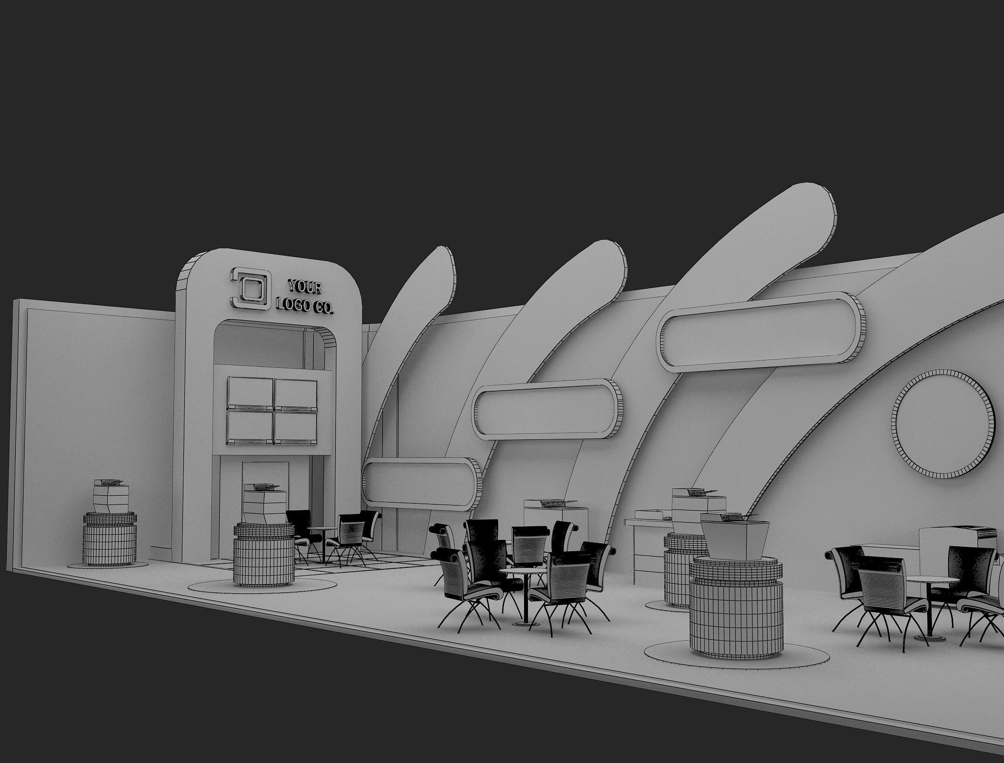 Booth Exhibition Stand a465c 3D model_5