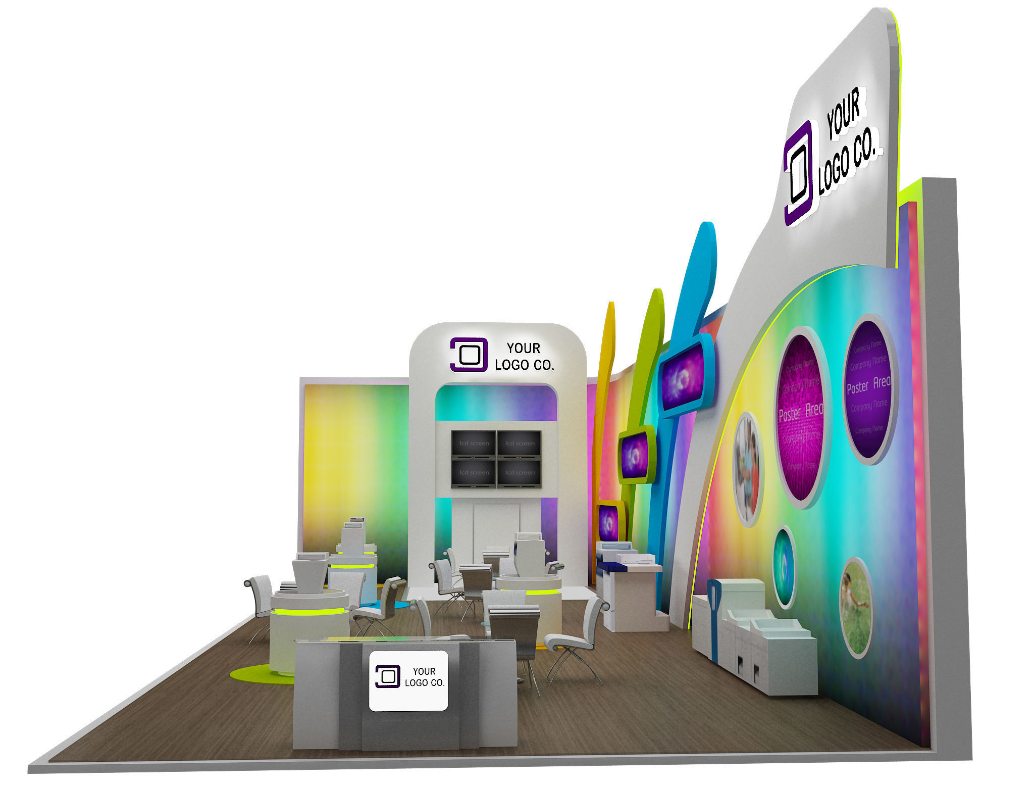 Booth Exhibition Stand a465c 3D model_16
