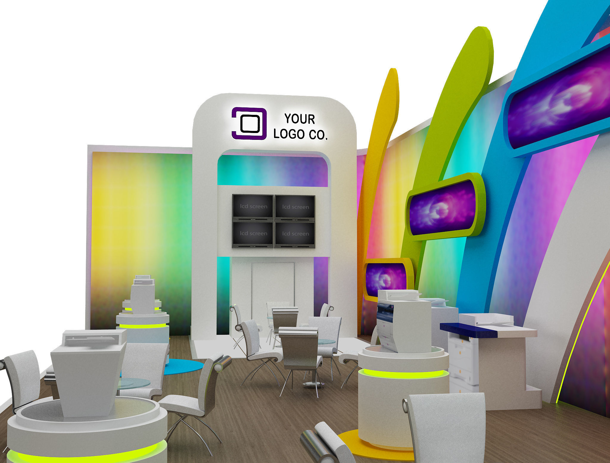Booth Exhibition Stand a465c 3D model_14