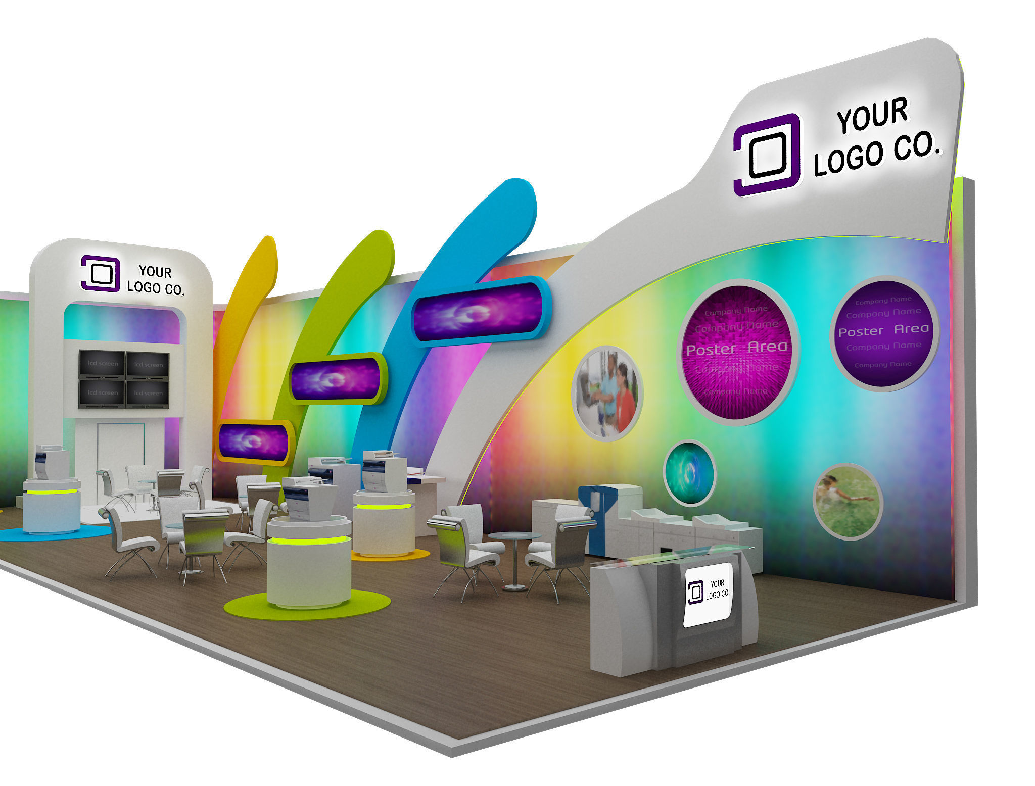 Booth Exhibition Stand a465c 3D model_22