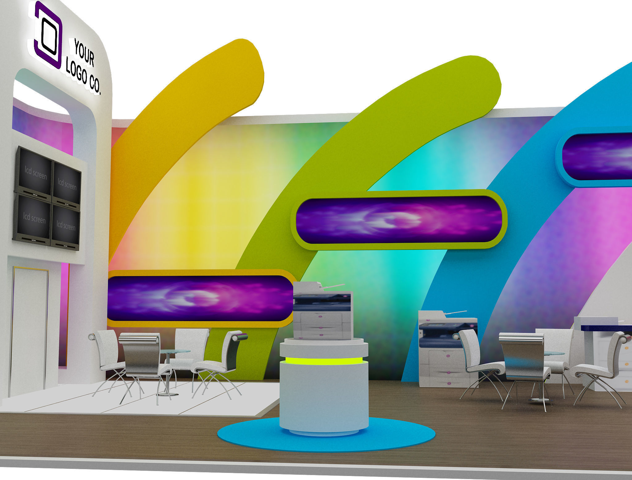 Booth Exhibition Stand a465c 3D model_24
