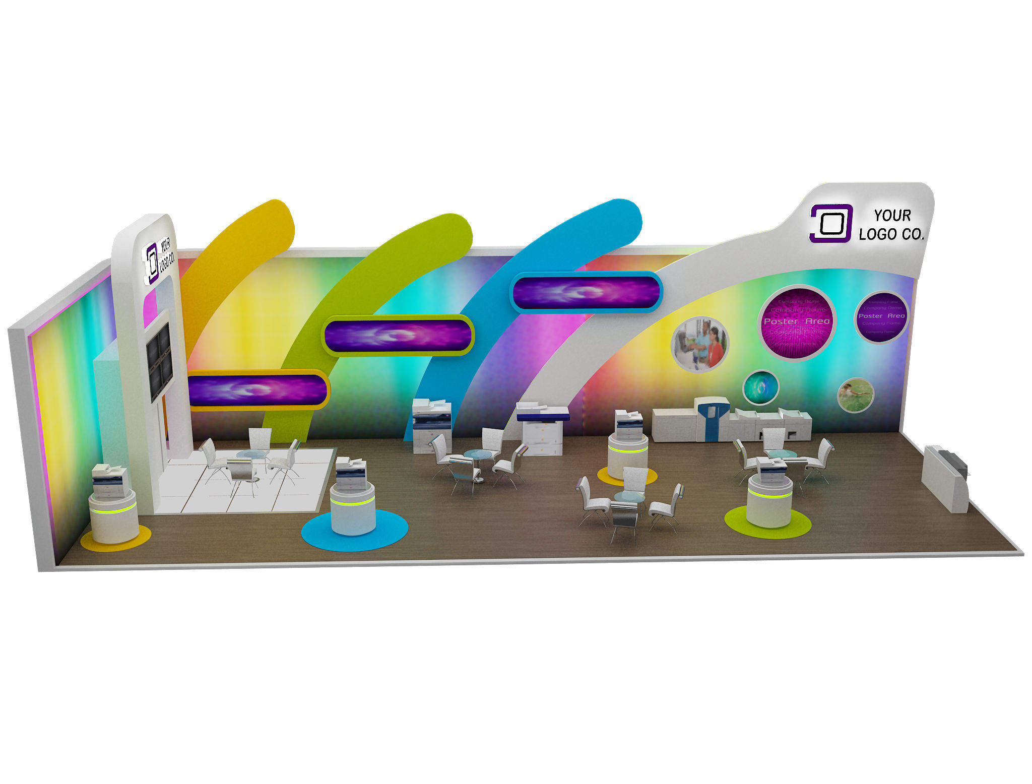 Booth Exhibition Stand a465c 3D model_2