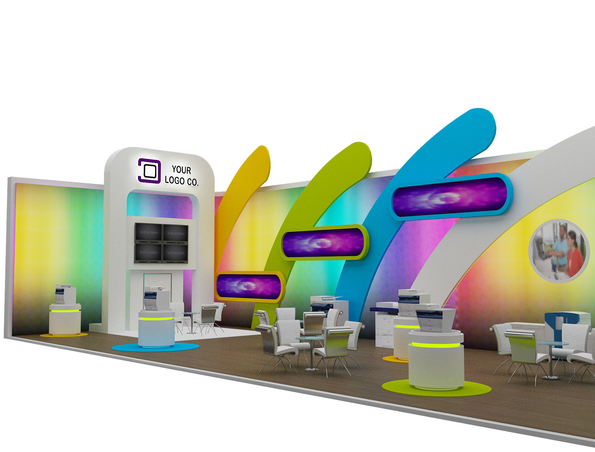 Booth Exhibition Stand a465c 3D model_4