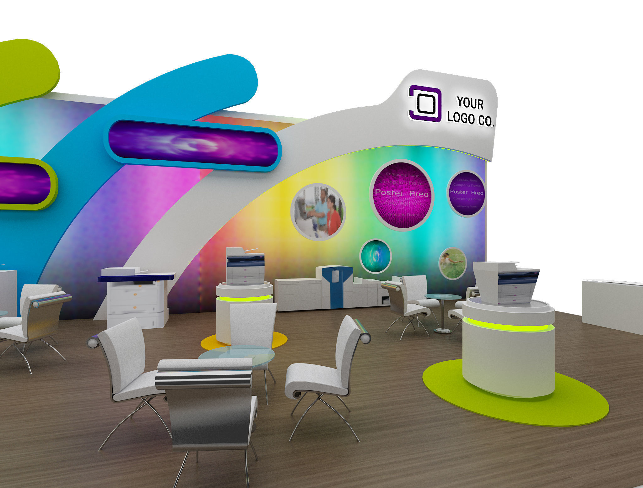 Booth Exhibition Stand a465c 3D model_18