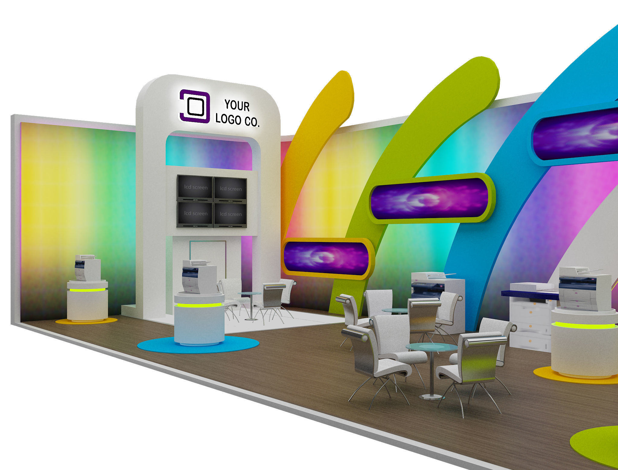 Booth Exhibition Stand a465c 3D model_12