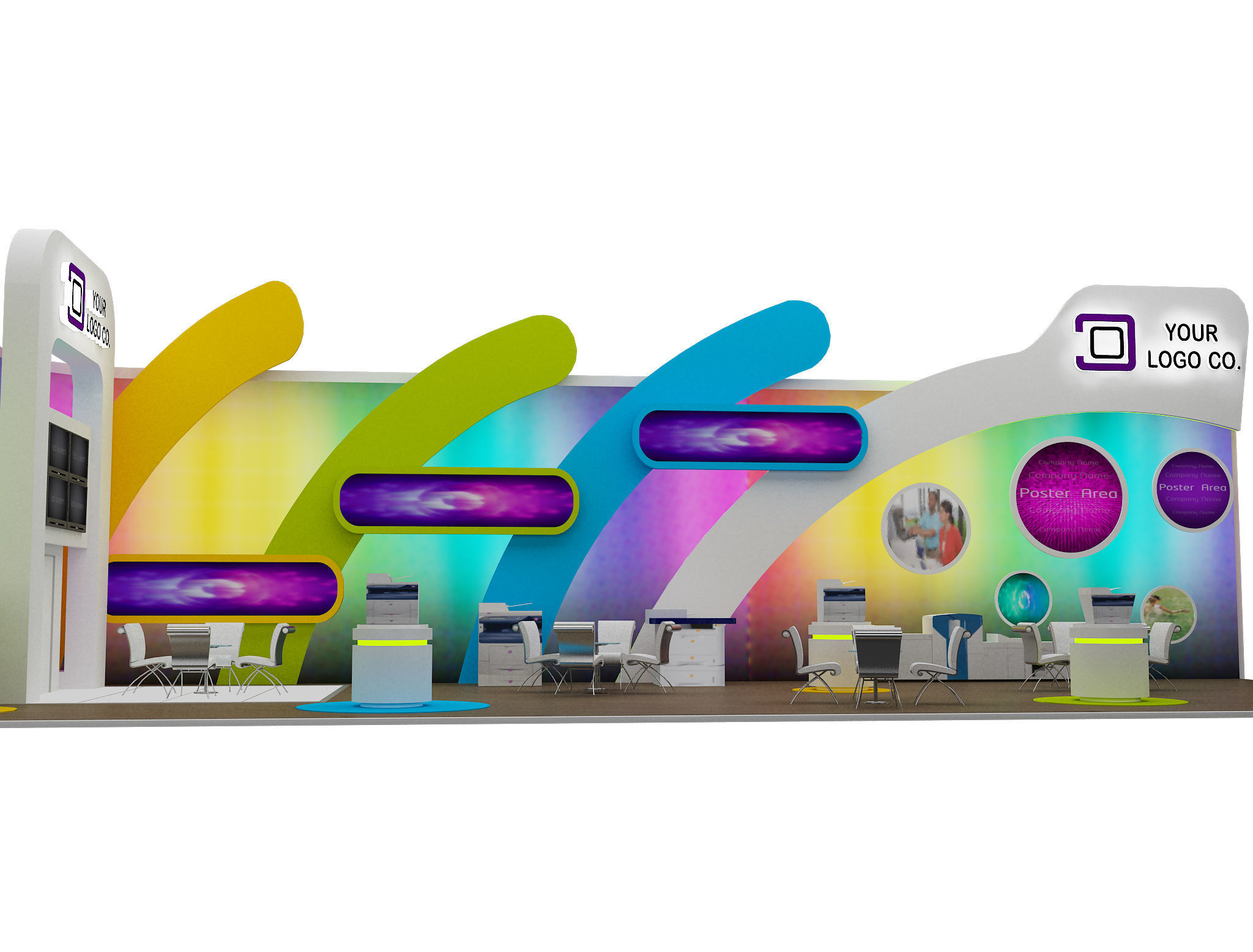 Booth Exhibition Stand a465c 3D model_8