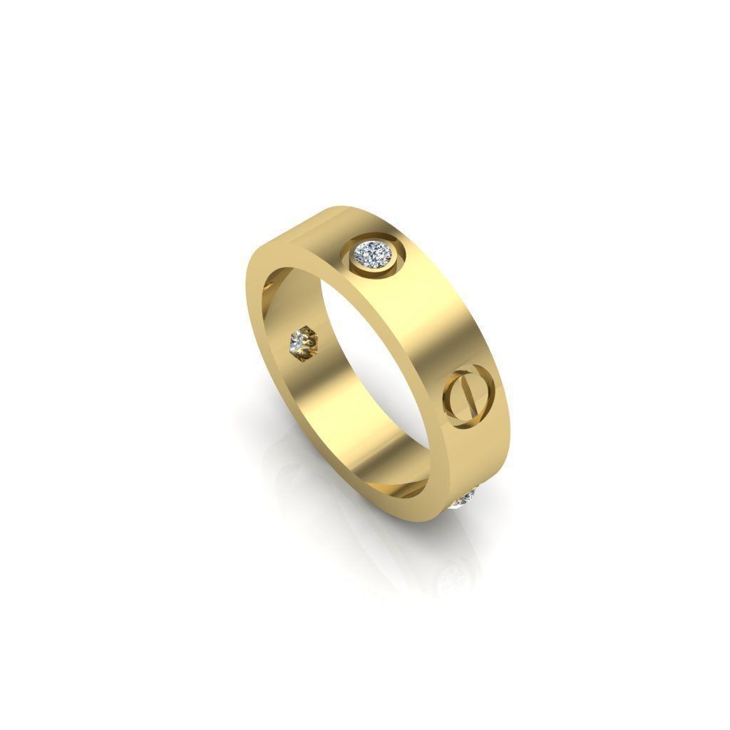 LOVE RINGS 3D print model_2