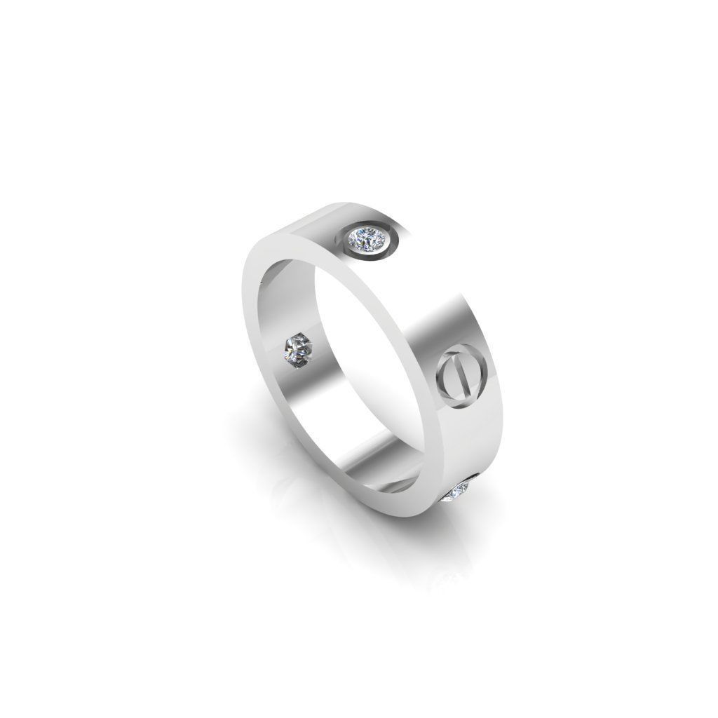 LOVE RINGS 3D print model_1