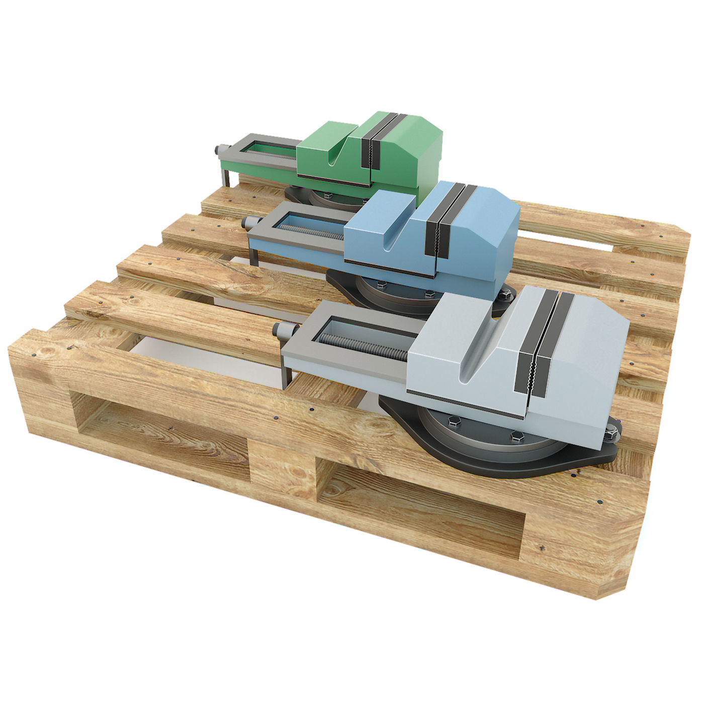 Machine tool table vise press 3D model_2