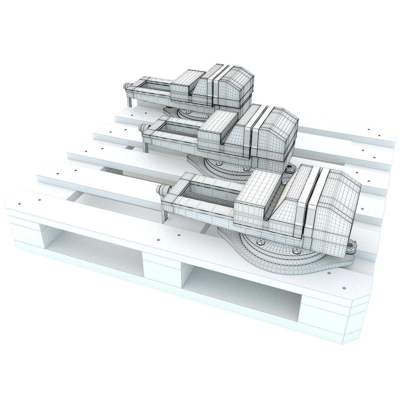 Machine tool table vise press 3D model_11