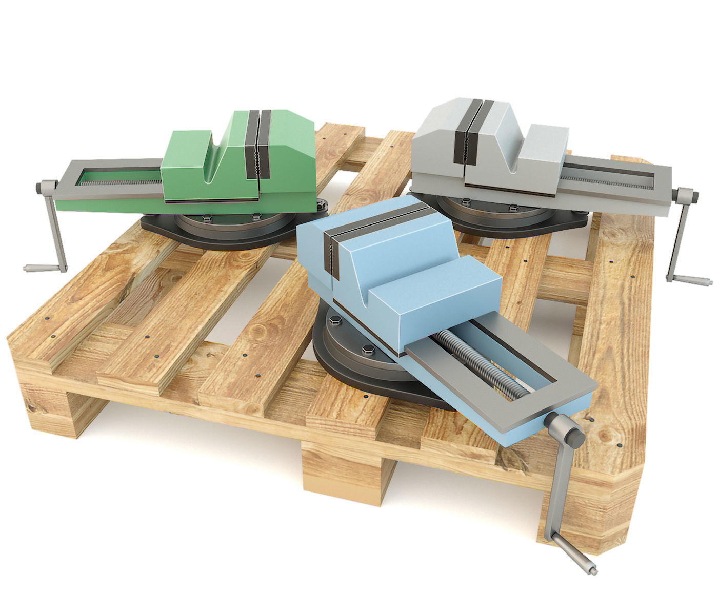 Machine tool table vise press 3D model_4