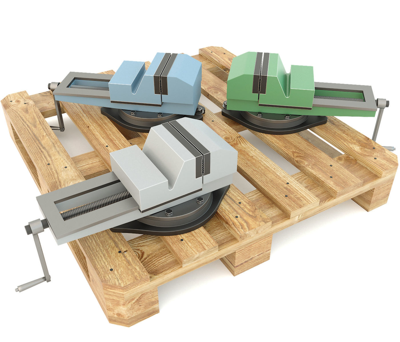 Machine tool table vise press 3D model_3