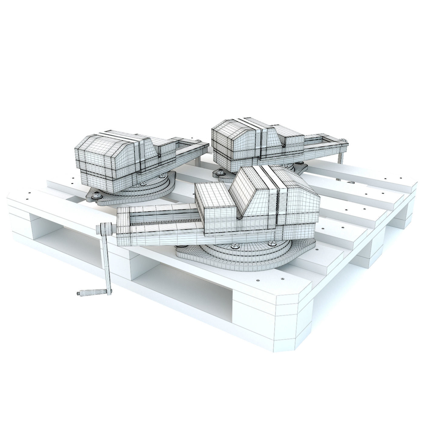 Machine tool table vise press 3D model_8