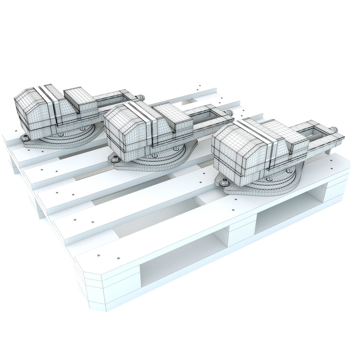 Machine tool table vise press 3D model_10