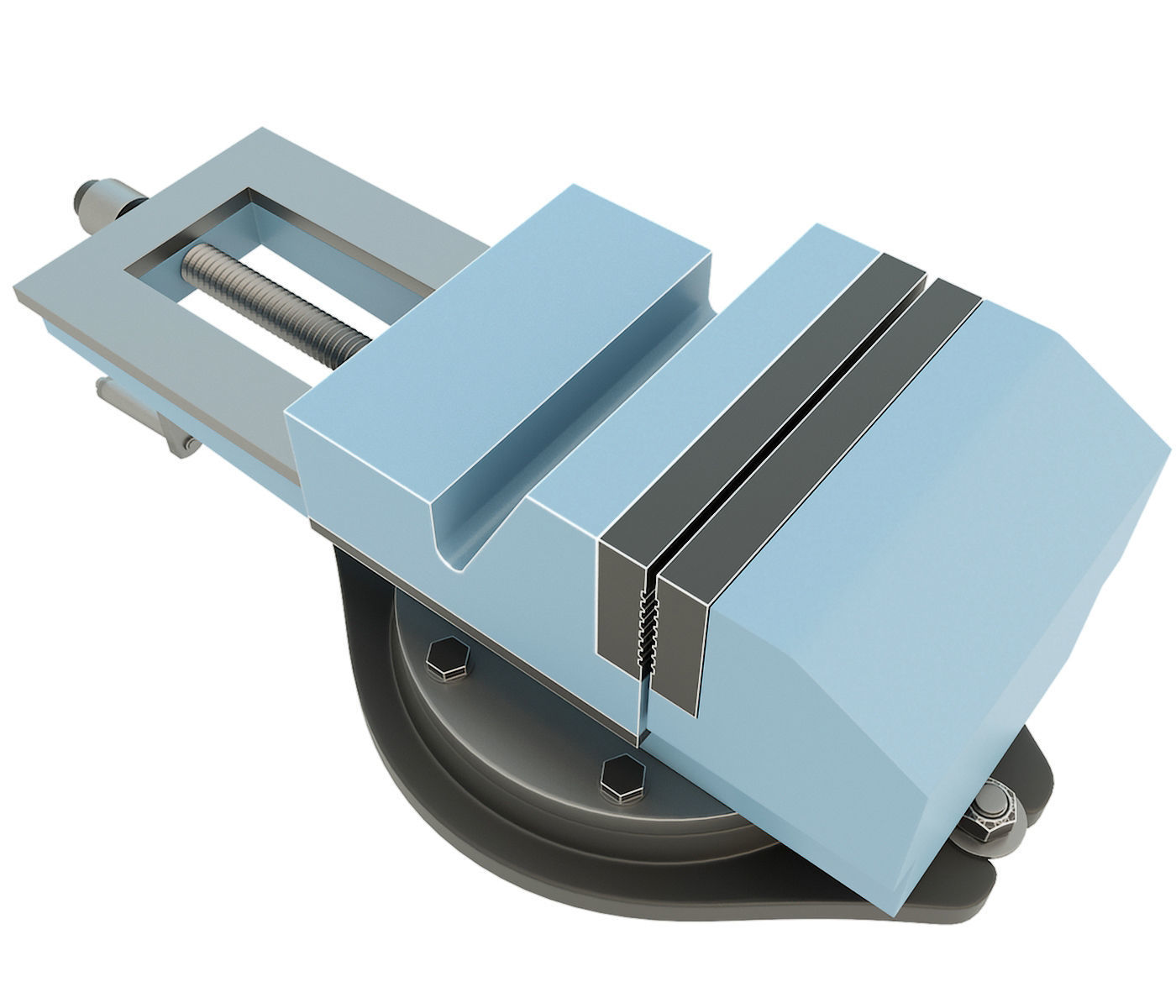 Machine tool table vise press 3D model_6