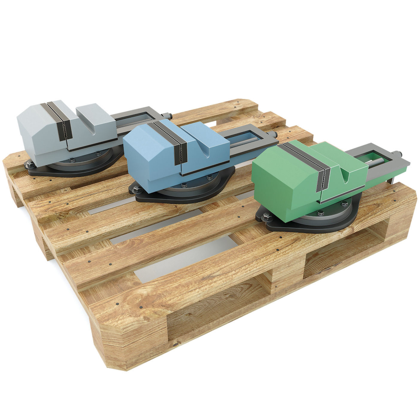 Machine tool table vise press 3D model_1