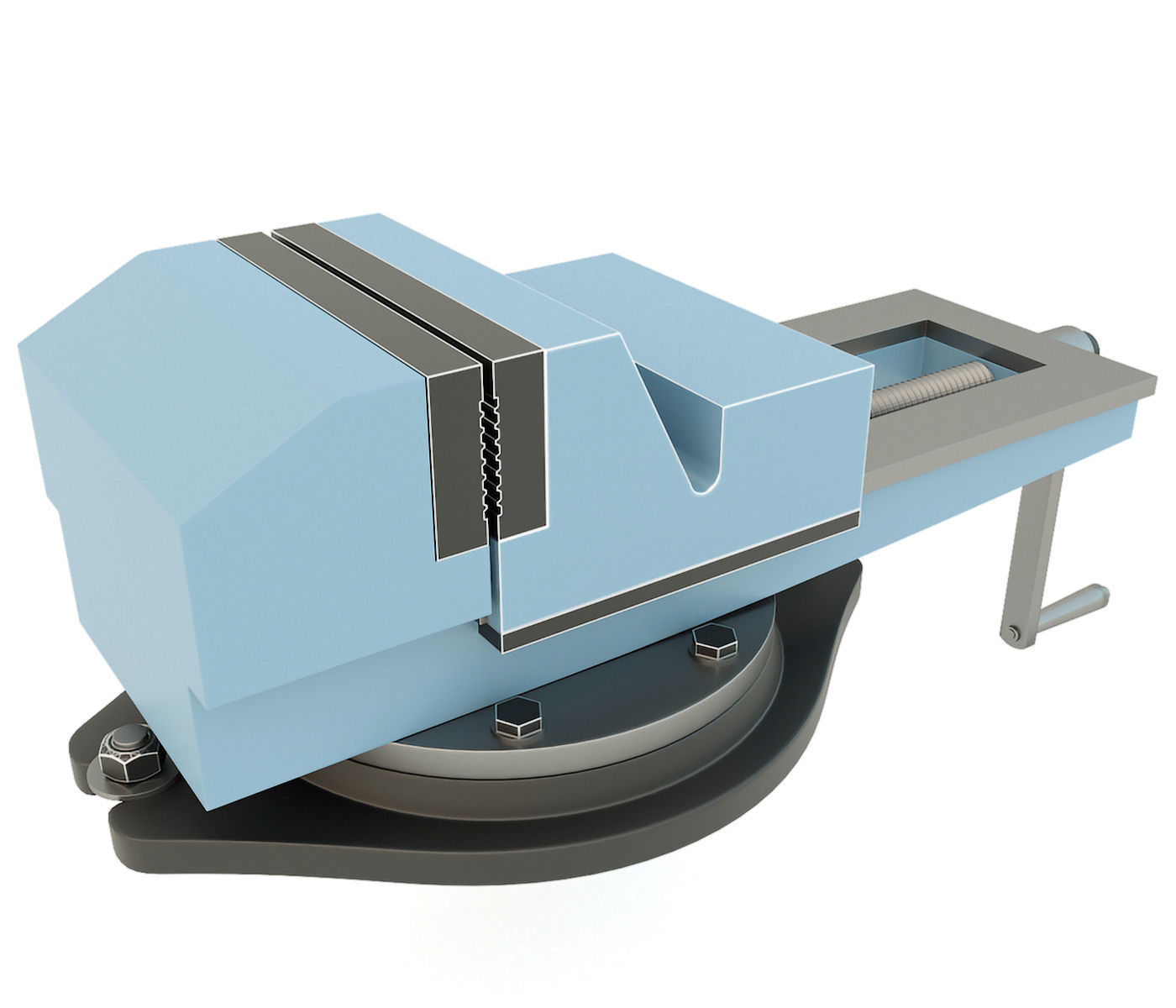 Machine tool table vise press 3D model_5