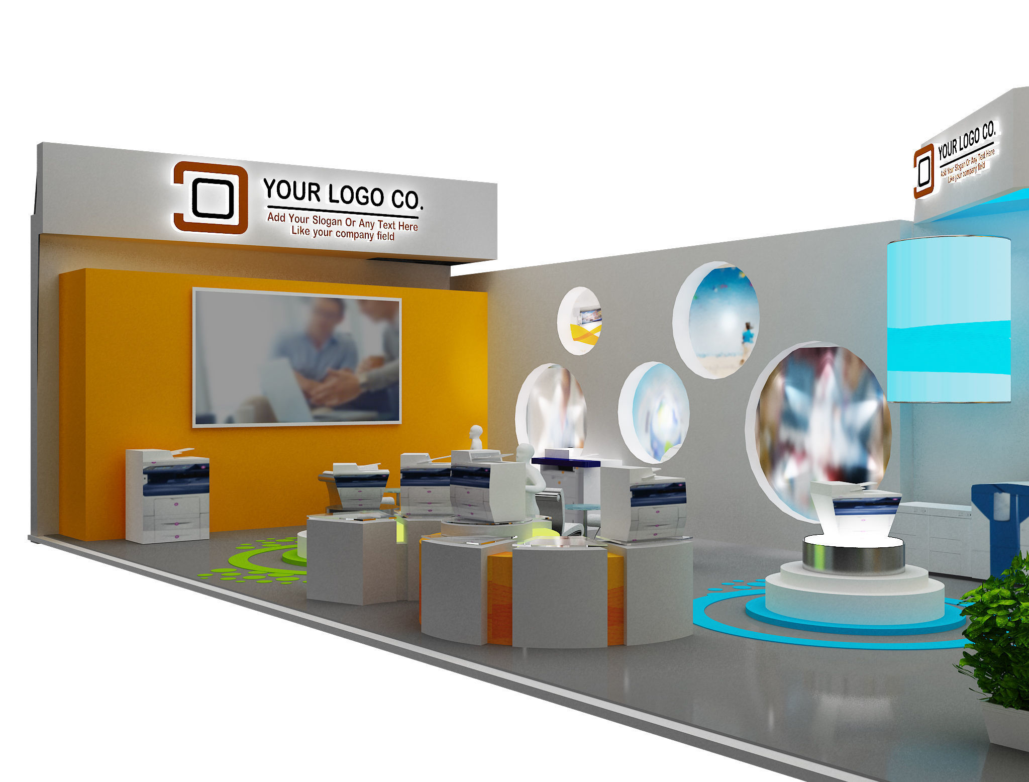 Booth Exhibition Stand a465e 3D model_14