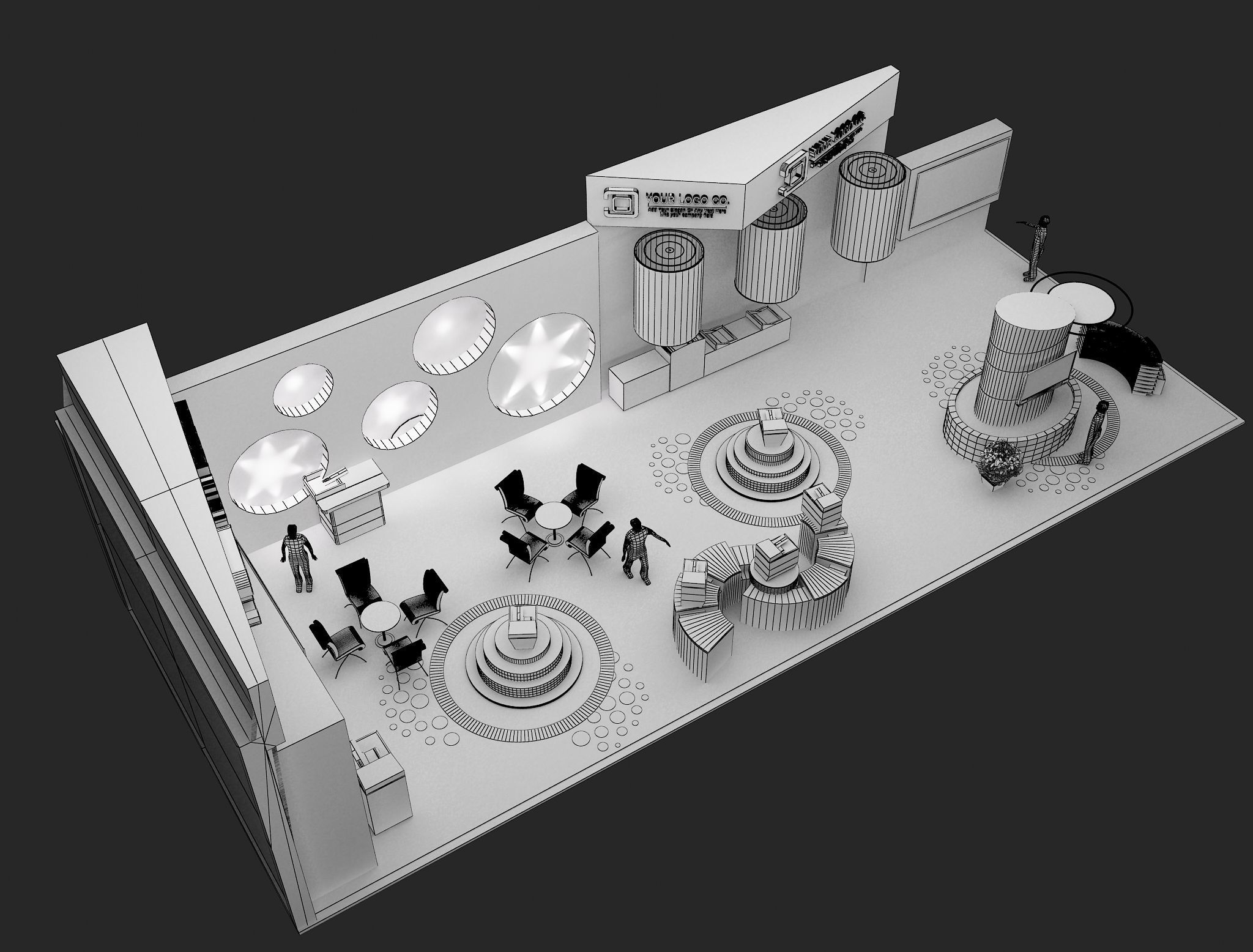 Booth Exhibition Stand a465e 3D model_3