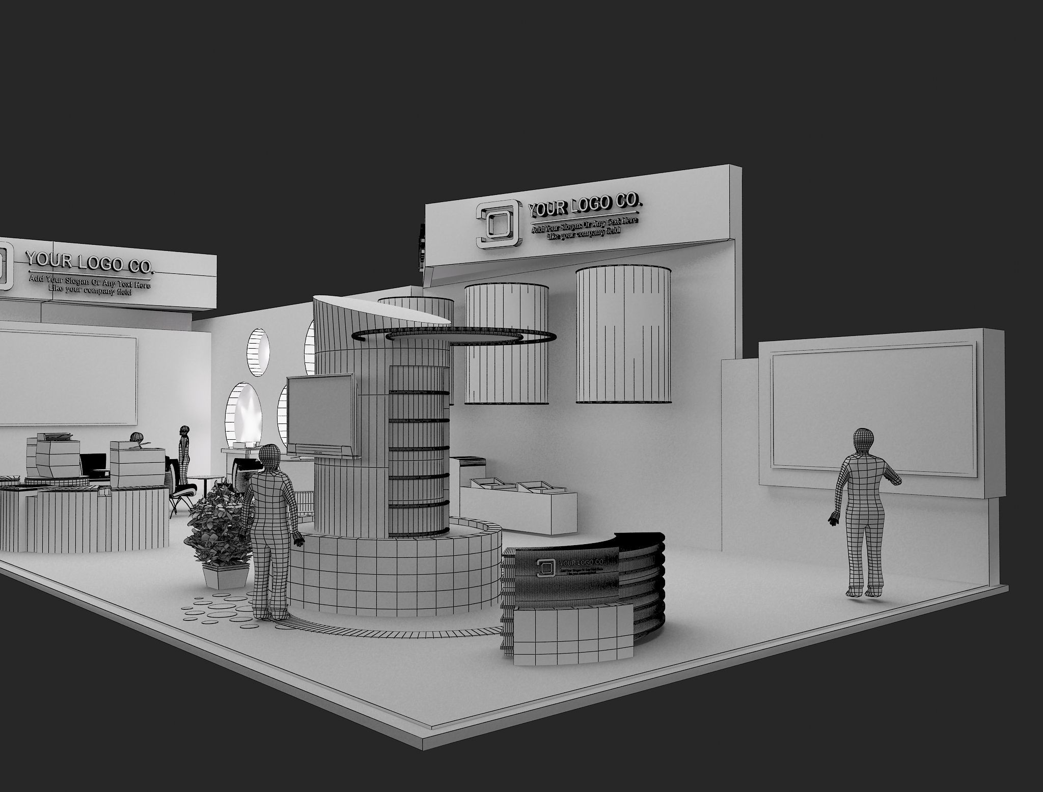 Booth Exhibition Stand a465e 3D model_19