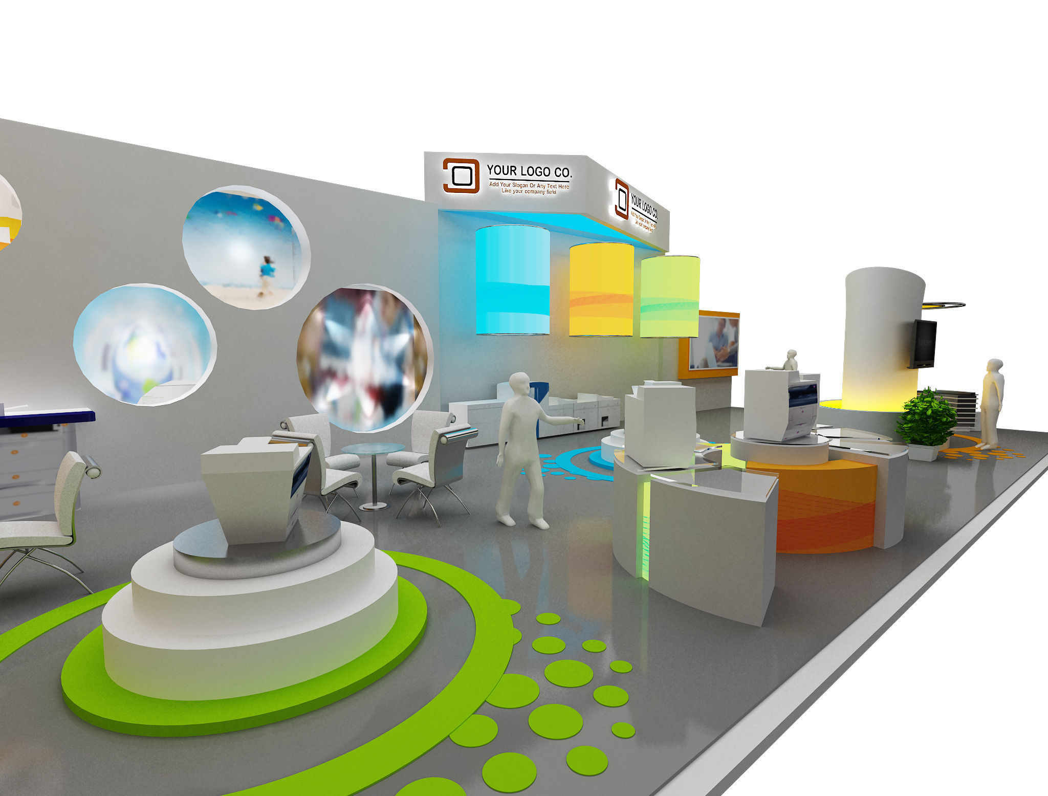 Booth Exhibition Stand a465e 3D model_20