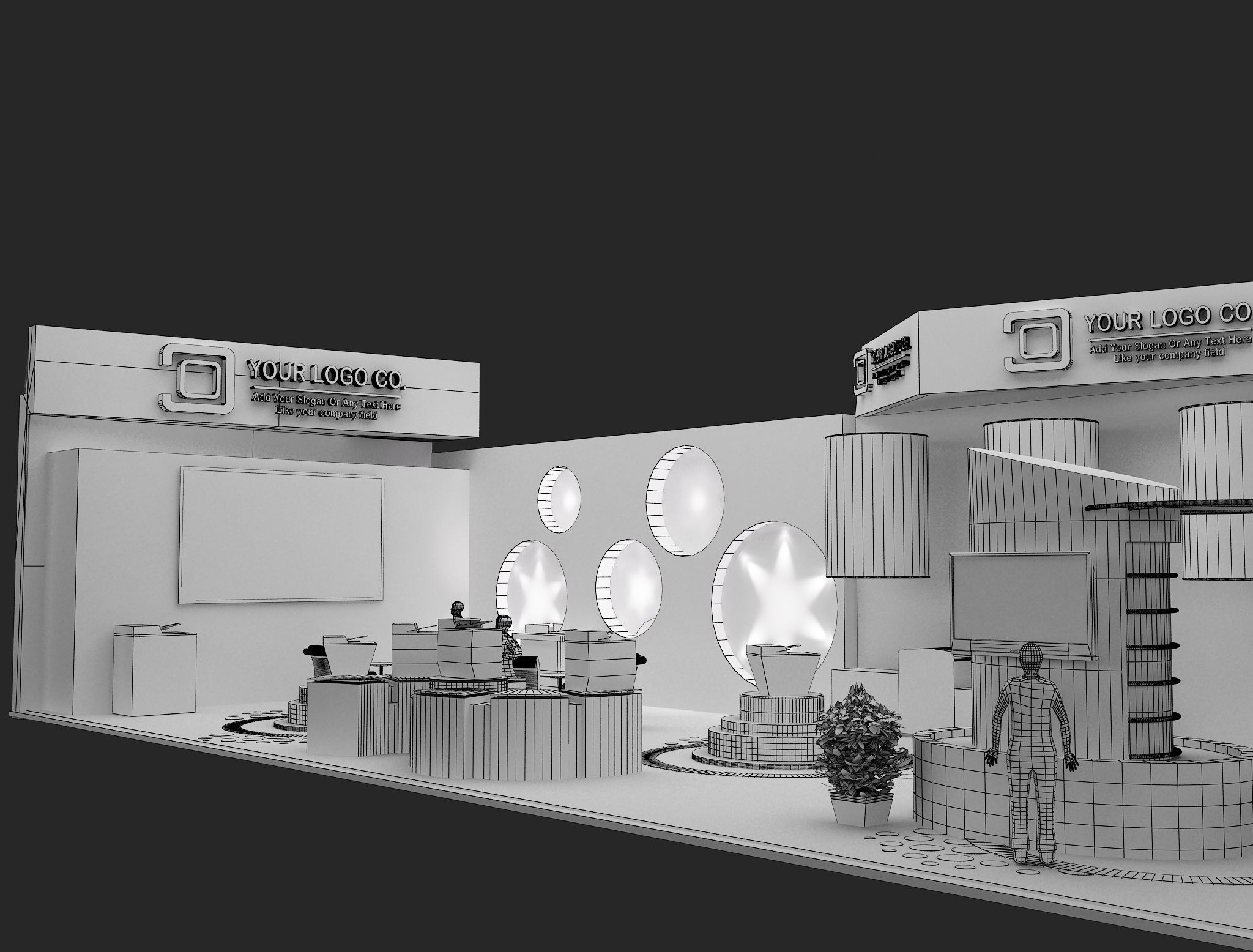 Booth Exhibition Stand a465e 3D model_27