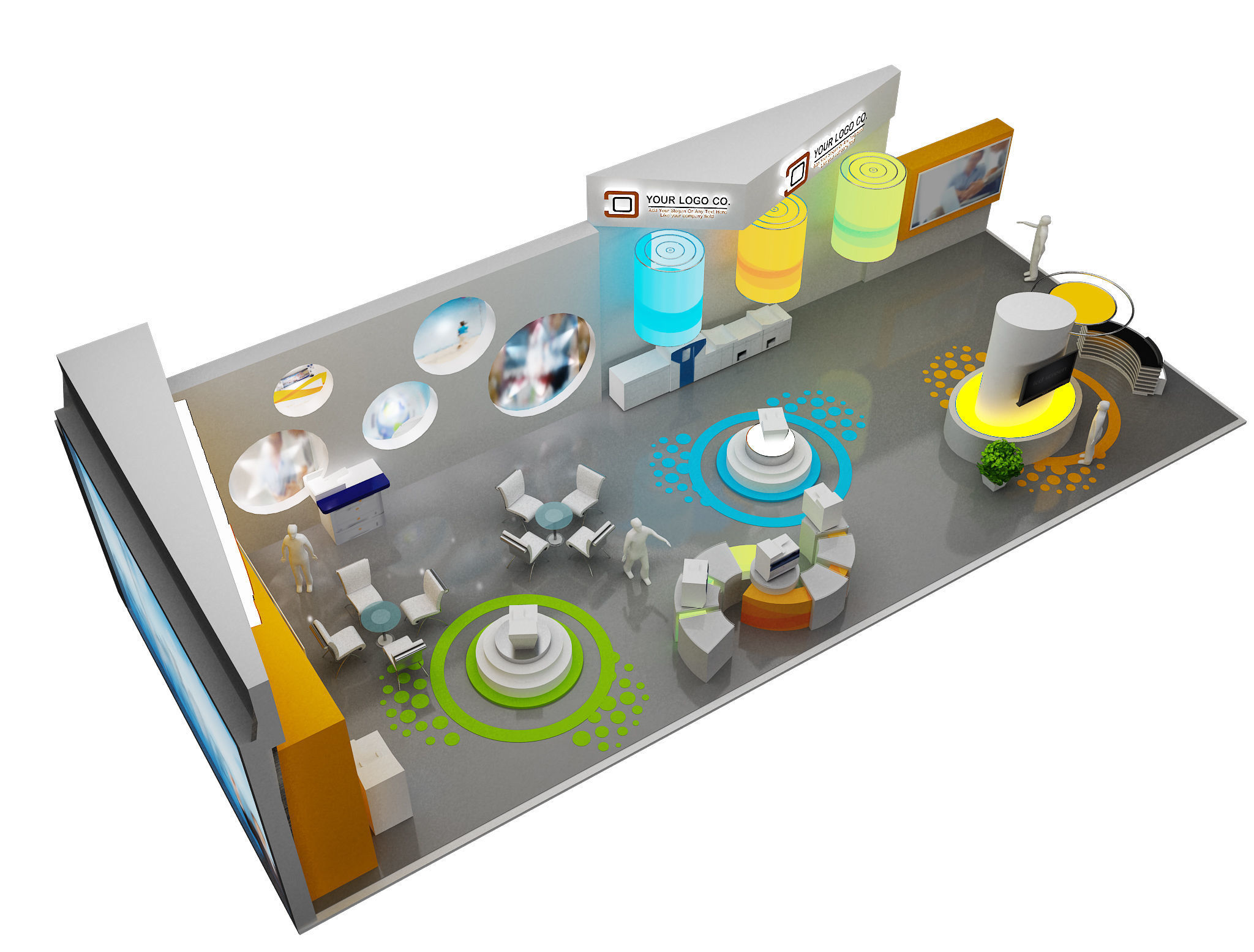 Booth Exhibition Stand a465e 3D model_2
