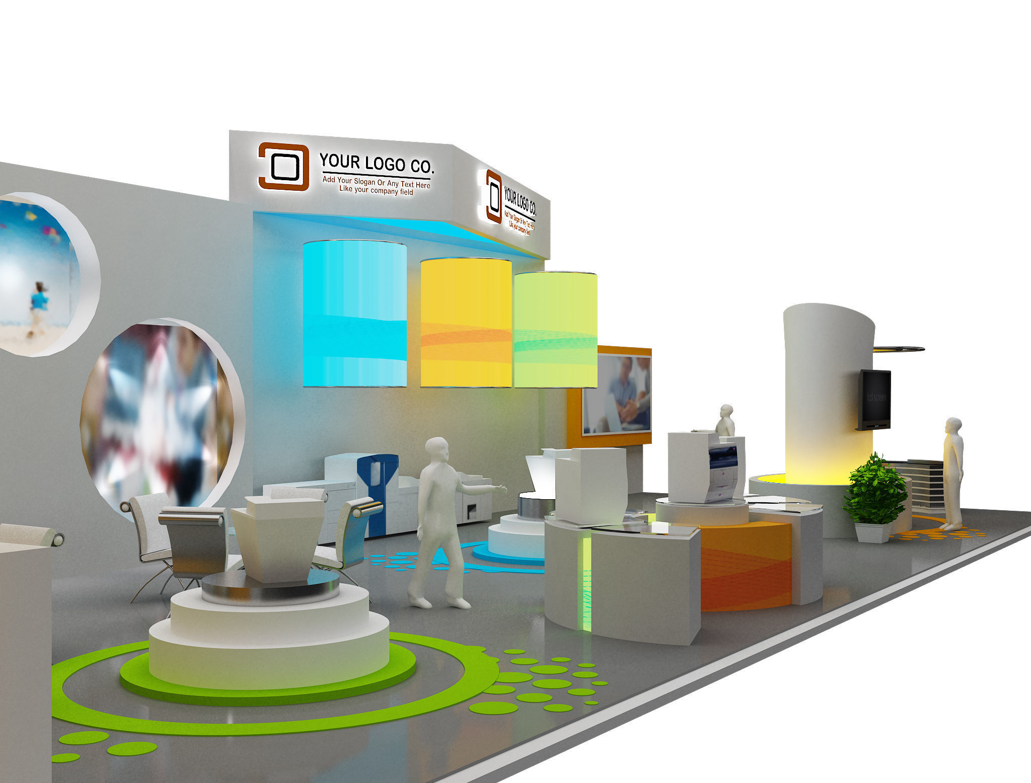 Booth Exhibition Stand a465e 3D model_22