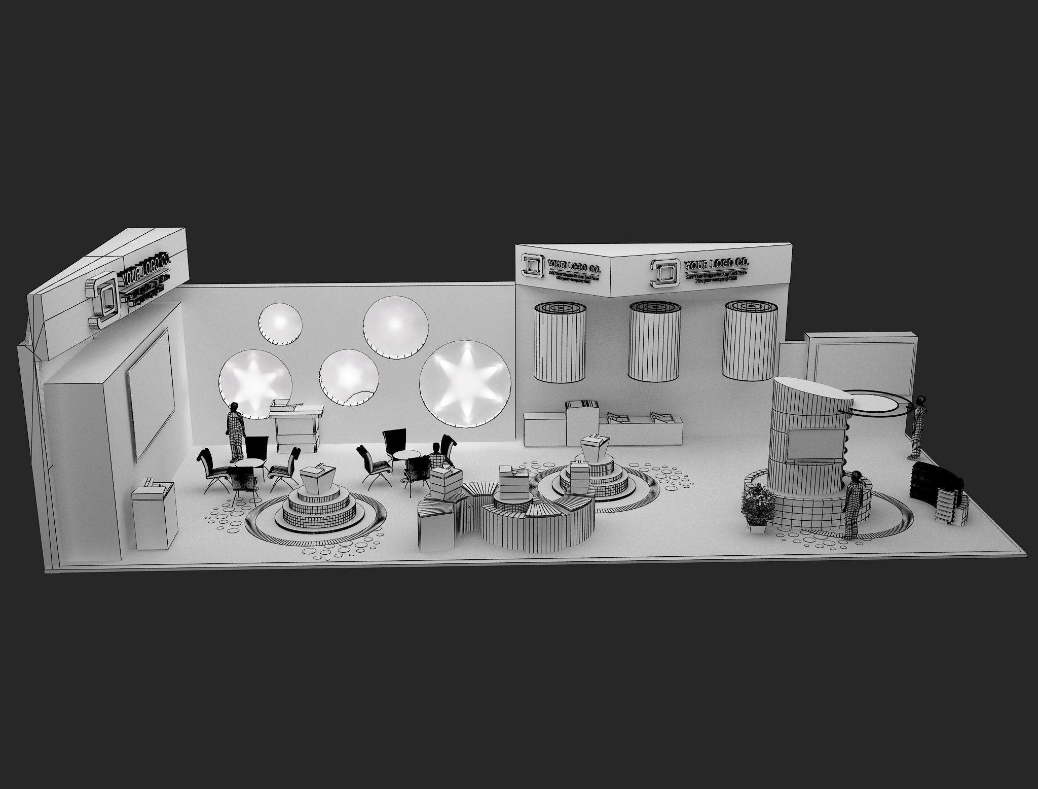 Booth Exhibition Stand a465e 3D model_5