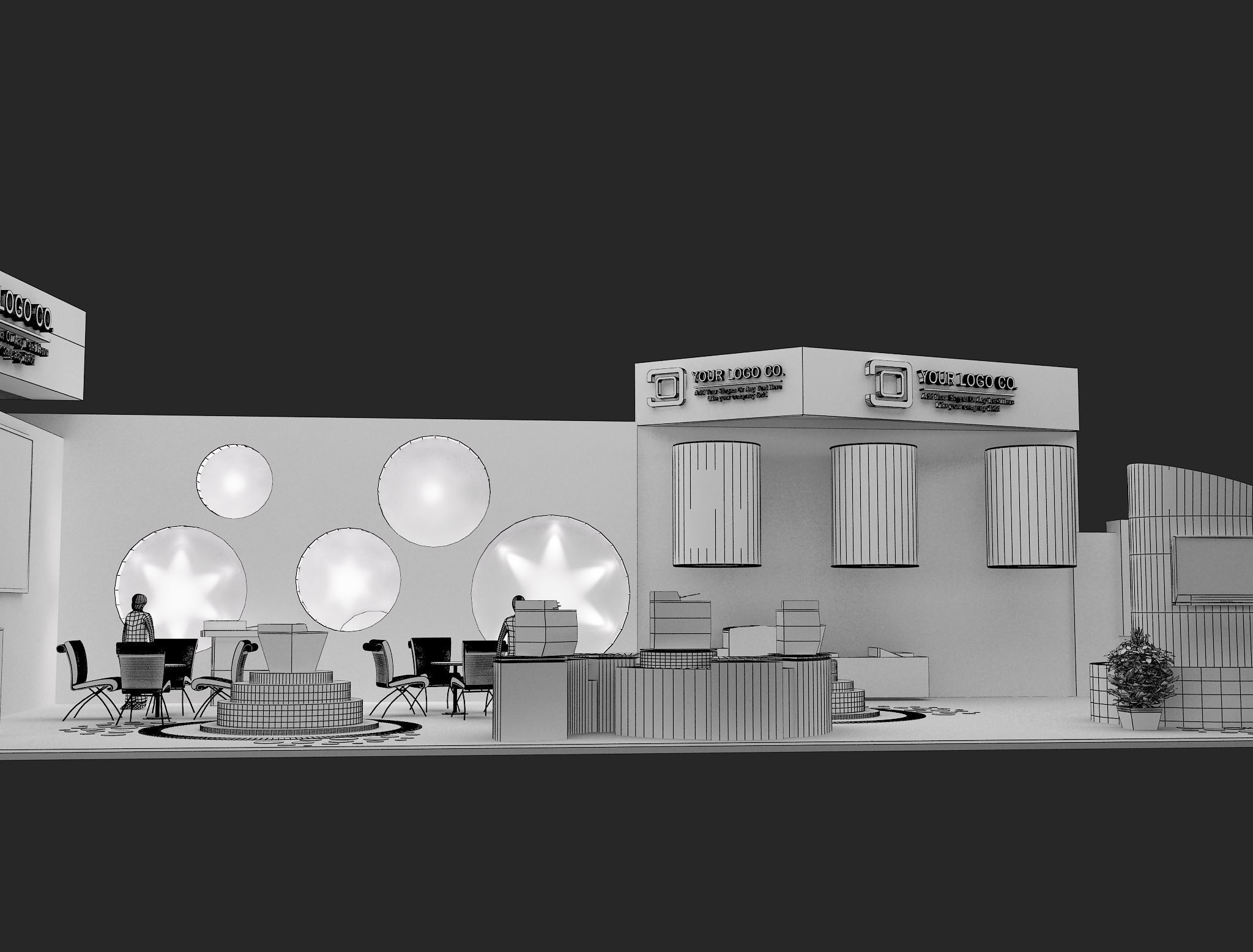 Booth Exhibition Stand a465e 3D model_11