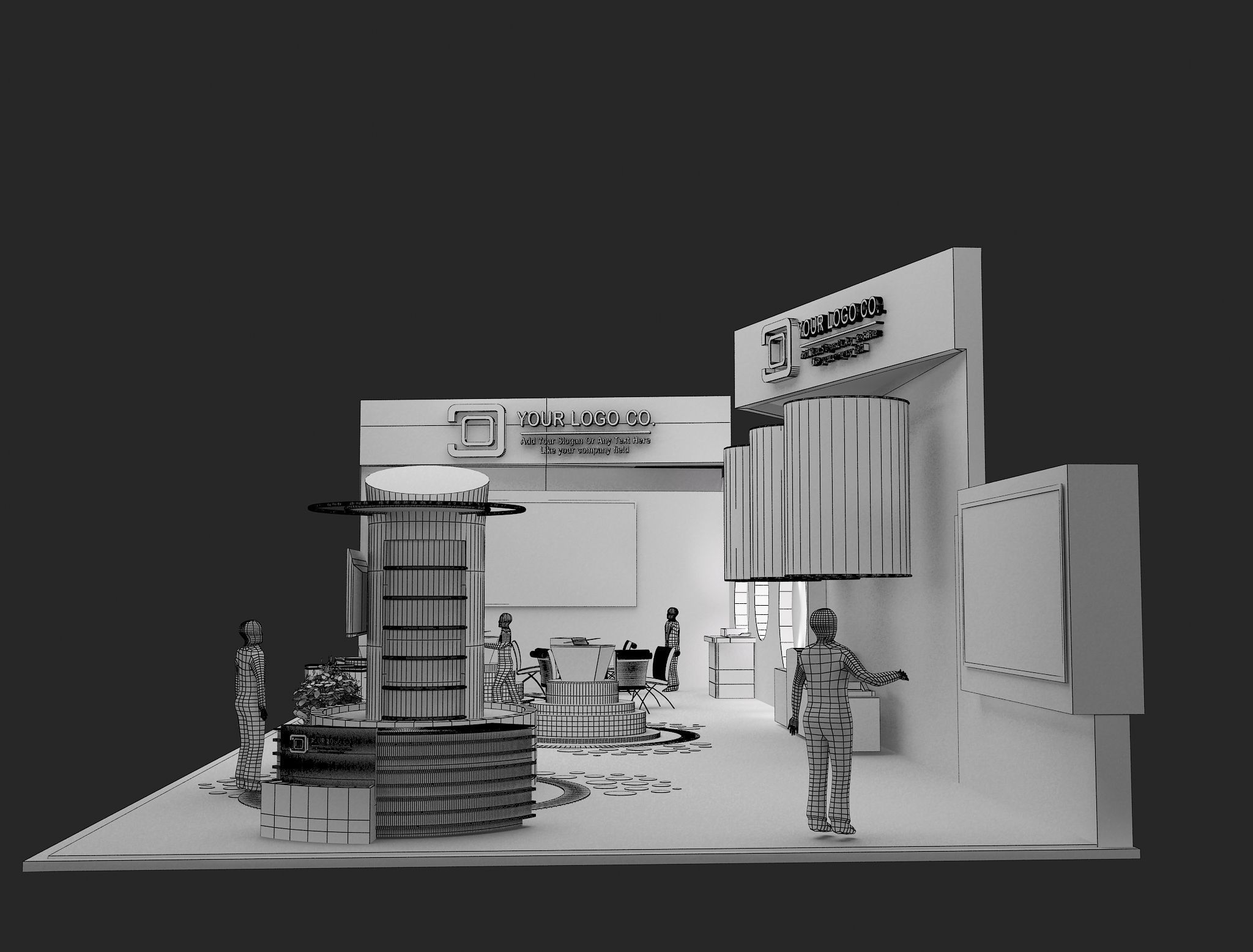 Booth Exhibition Stand a465e 3D model_9