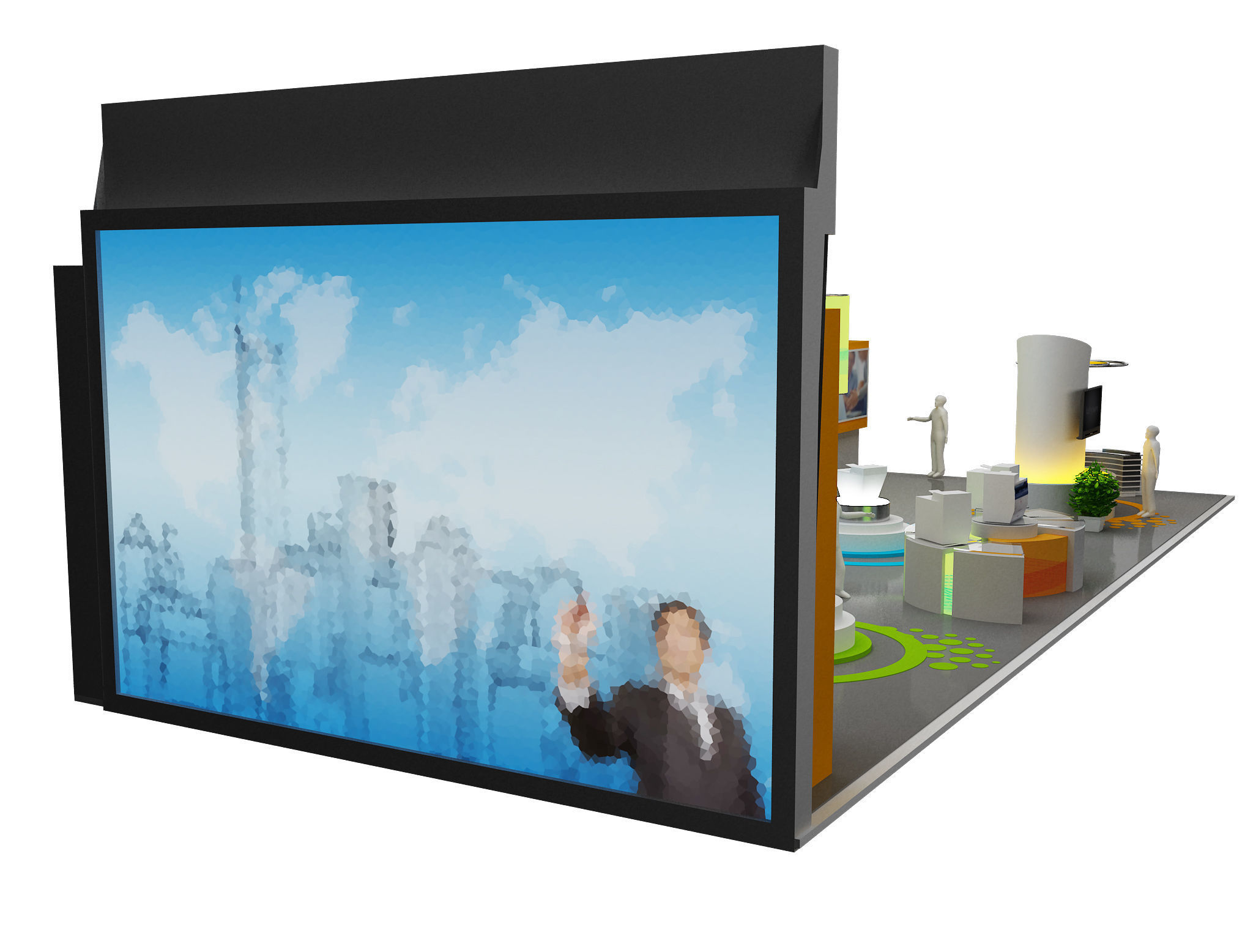 Booth Exhibition Stand a465e 3D model_16