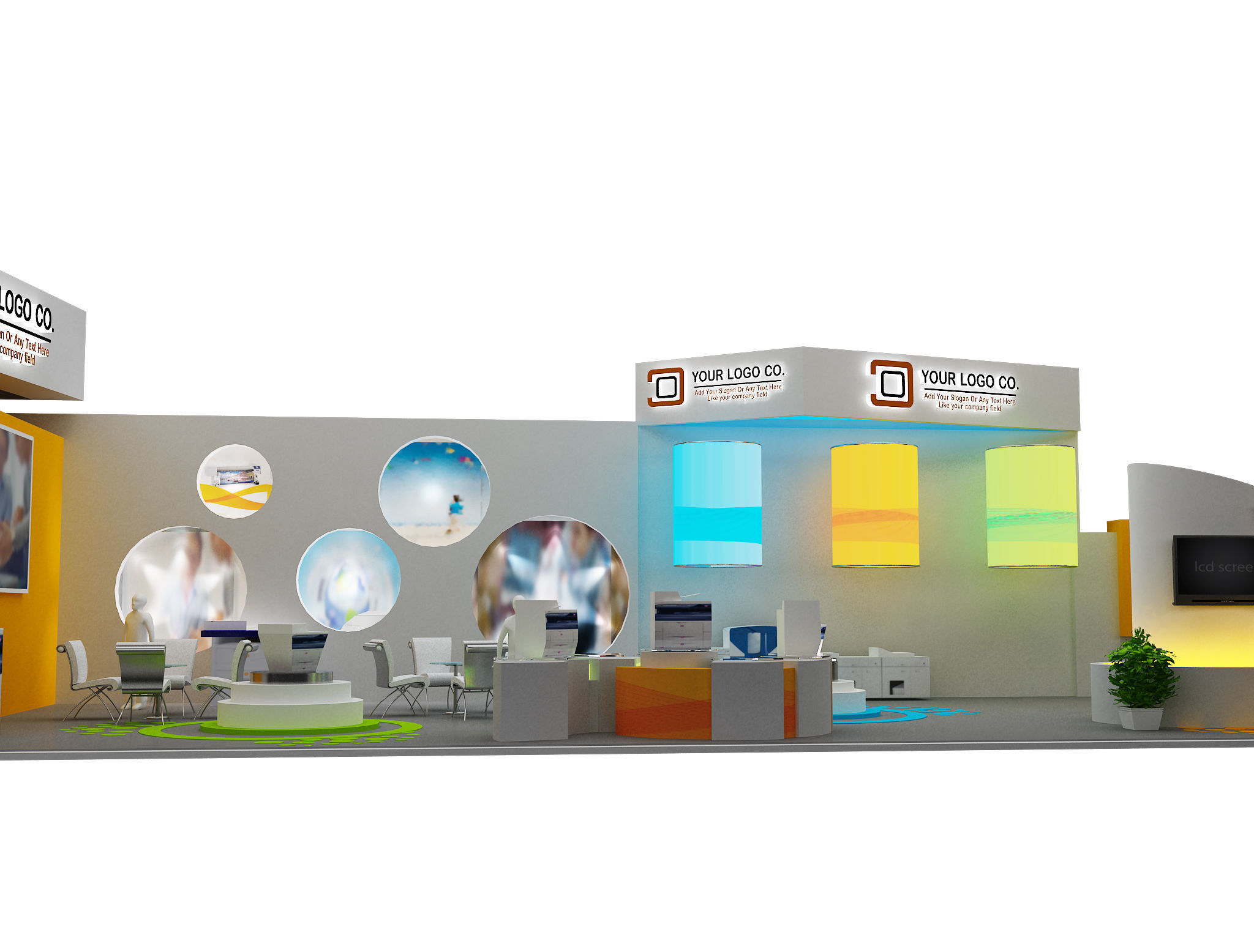 Booth Exhibition Stand a465e 3D model_10