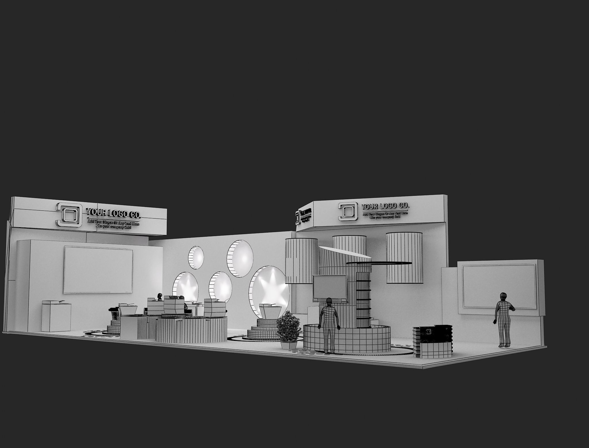 Booth Exhibition Stand a465e 3D model_7