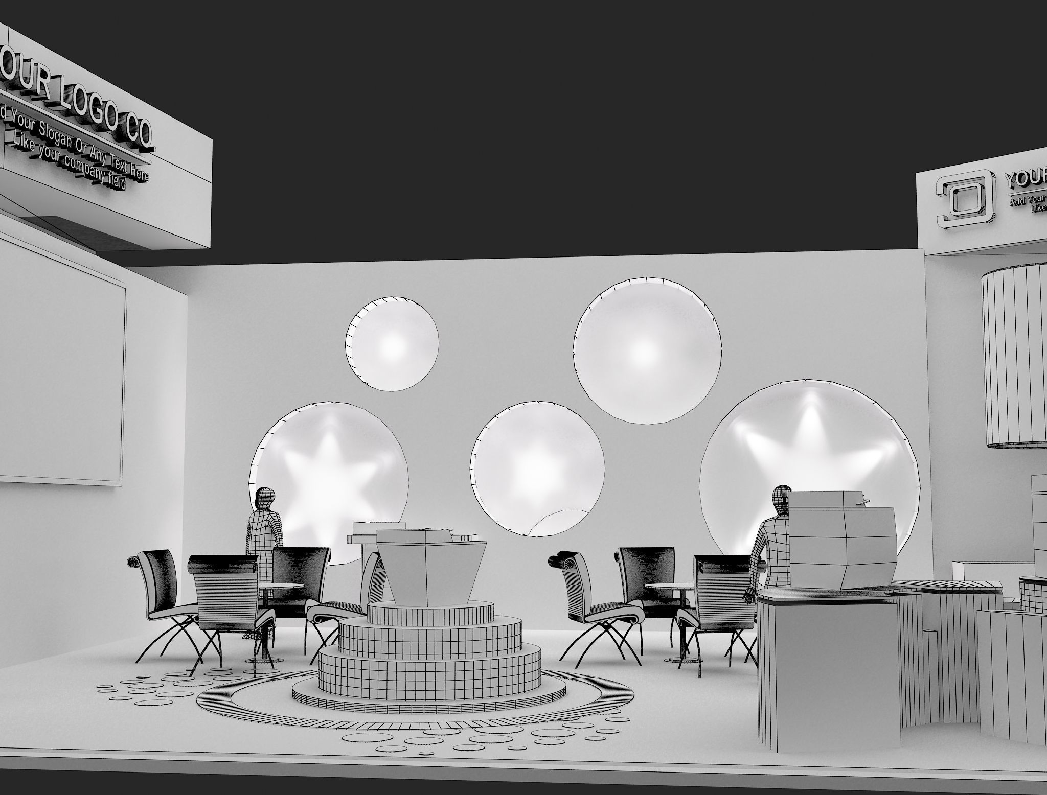Booth Exhibition Stand a465e 3D model_13