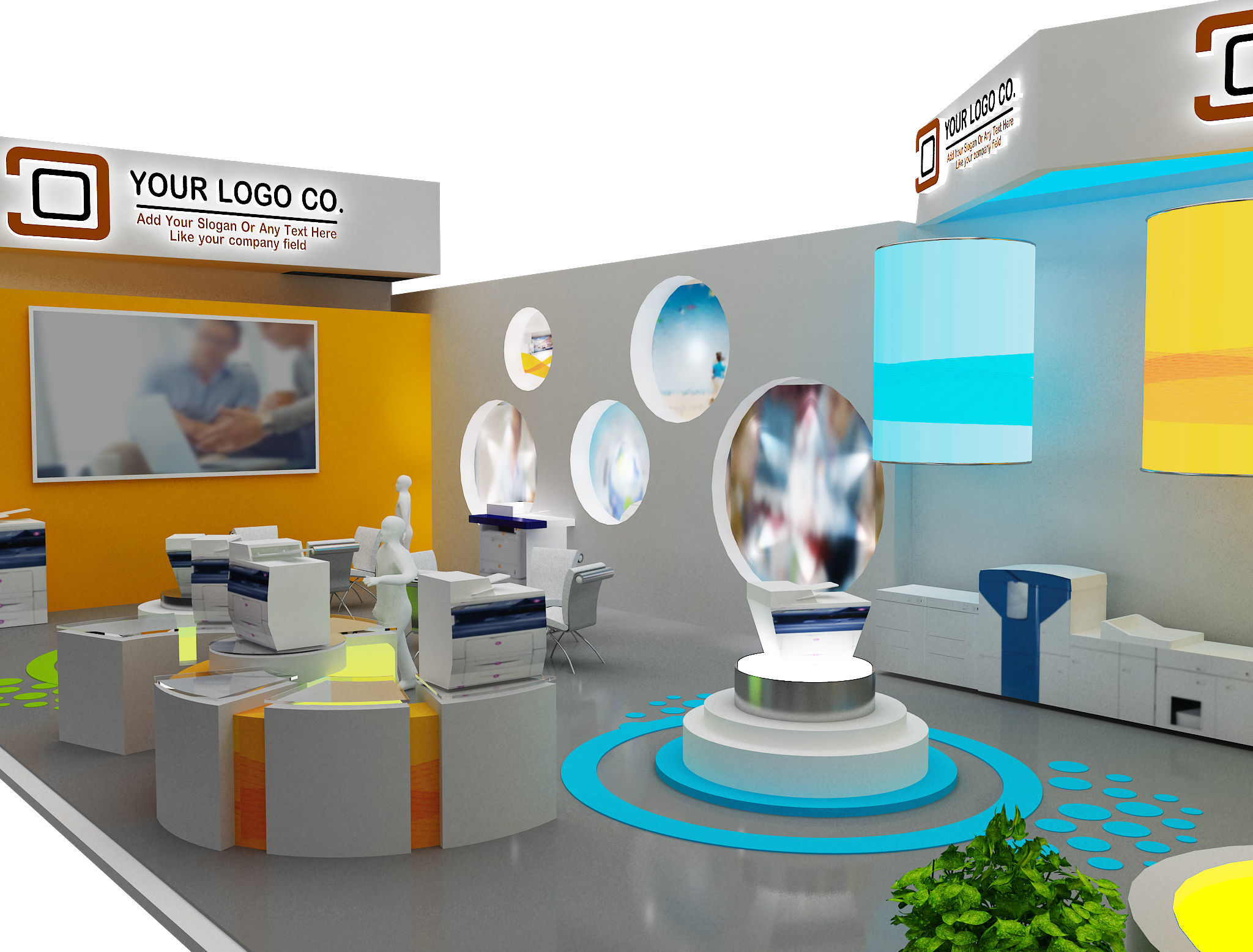 Booth Exhibition Stand a465e 3D model_24